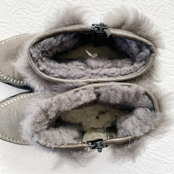 UGG Women's Fluff Punk‎ Boots, Grey - Picture 5 of 9